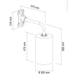 Krtačne grablje za ovce in koze Melasty mini - 470x300 mm, statične